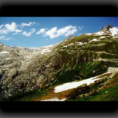 Furka Pass und Rhone Gletscher